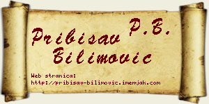 Pribisav Bilimović vizit kartica